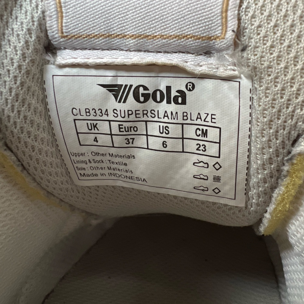 Gola Superslam Blaze sneakers in Silver Green Mist Feather Grey Women’s 6 SOOL - Picture 9 of 10